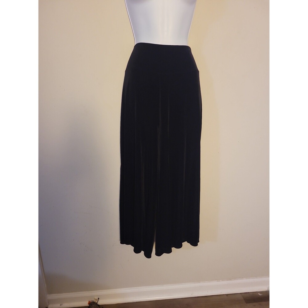 Vintage Ninety Black Velour Wide Leg Crop Pant Sz 2X NWT